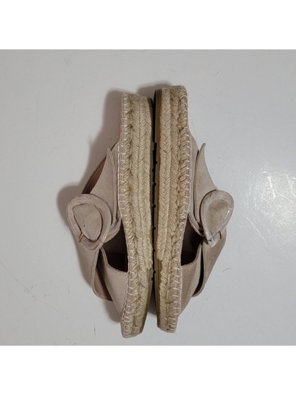 NEW Ron White Erin Crossband Slide Espadrille Sandals Old Money Womens 9.5 - Picture 3 of 9